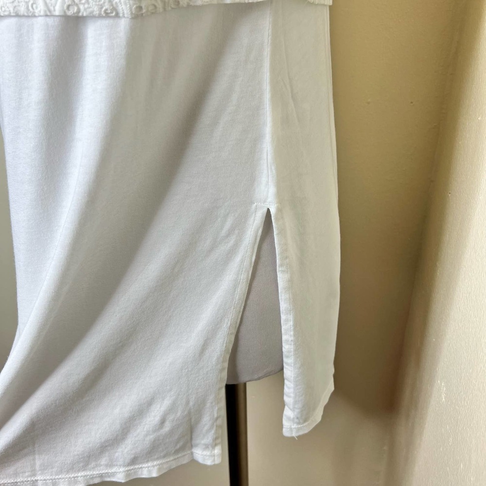 NWOT J. Jill Tunic Top SMALL White Eyelet Chic Layered Tank Sleeveless Cotton - Picture 4 of 7